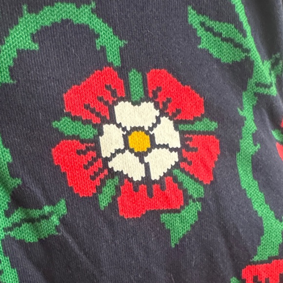 Floral Collared Jersey / Sweater - Picture 4 of 6